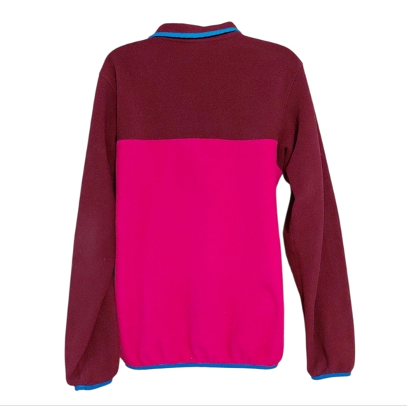 Patagonia Women’s Lightweight Synchilla Snap-T Fleece Pink And Maroon Pullover S - Picture 4 of 6